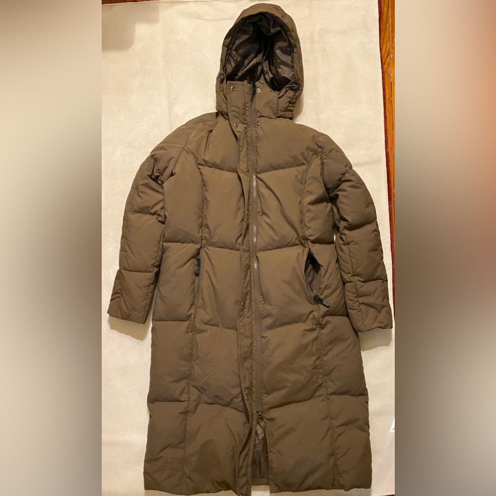 Warm Brown Feather Down Kamik Coat in Large